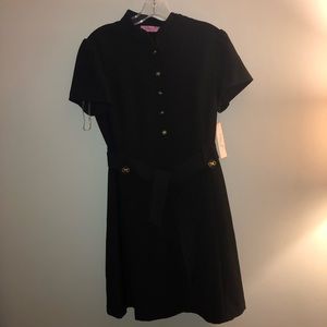 Black Gold Button Dress : Eliza J